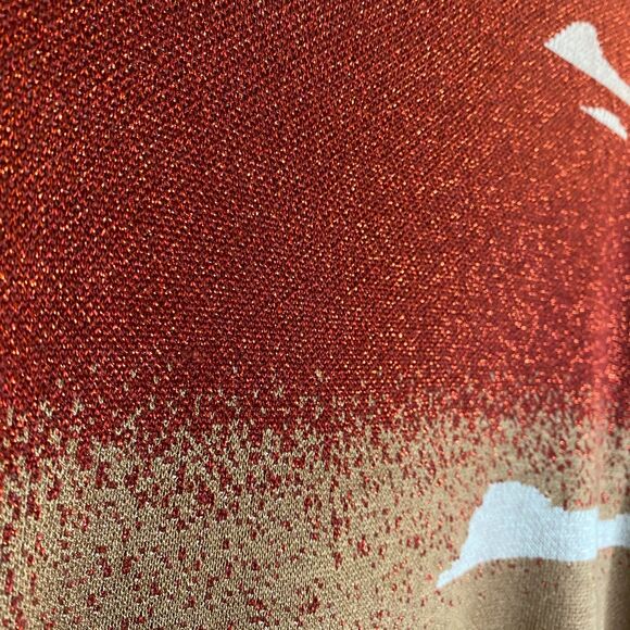 Cotton & Rye Sweater Scenic Desert Southwestern Howling Coyote Bell Sleeve Med - Picture 4 of 15